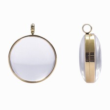 FLOATING CHARMS LOCKET LIVING MEMORY SPHERE PENDANT STAINLESS STEEL Key chain