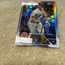JOEY WIEMER 2023 Topps Chrome Update Prism Refractor Rookie RC #USC80 Brewers 