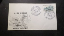 MARCOPHILIE FRANCE 13/14 AVRIL 1985 CACHET 56 FOIRE BRIGNOLES AGRO-INFORMATIQUE