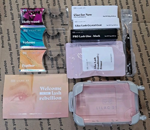Lilac St Faux Fake Lashes Huge Lash Lot Crystal Coat, Hollywood, Volume, Feather