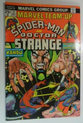MARVEL TEAM UP #21 1974 MARVEL COMICS IRON FIST DOC STRANGE