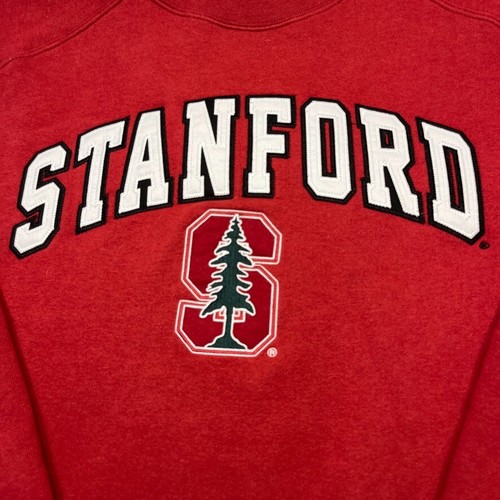 Vintage Stanford Cardinal Sweatshirt Mens 2XL Red Embroidered Logo Crew Neck - Picture 3 of 9