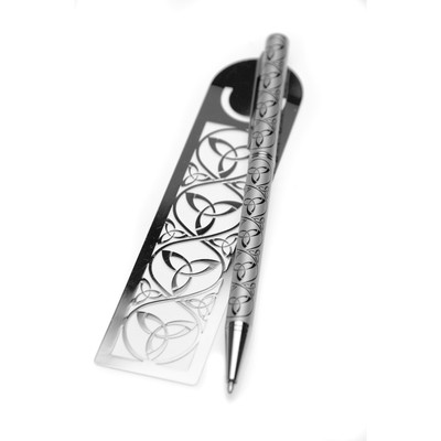 Celtic Pen Set Pen Bookmark Celtic Knot Celtic Knot Trinity Bookmark & Pen Set