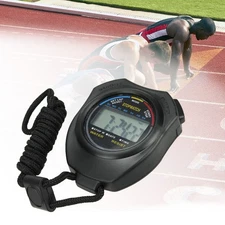 Stopwatch Digital LCD Sports Counter Timer Watch Handheld Countdown Stop Timer