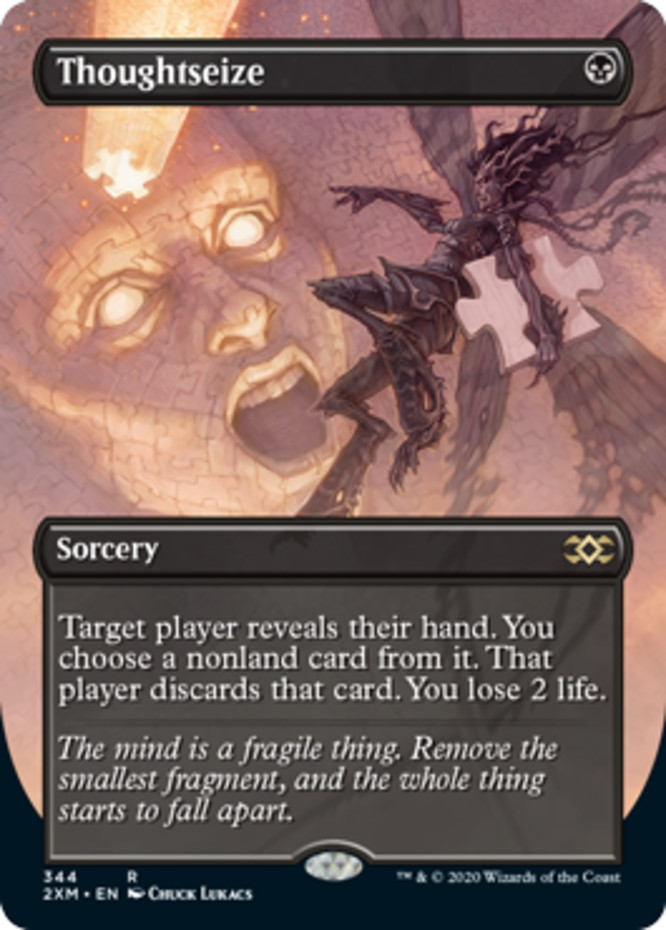 1x Thoughtseize ~~ Borderless NM-Mint, English Double Masters MTG Magic