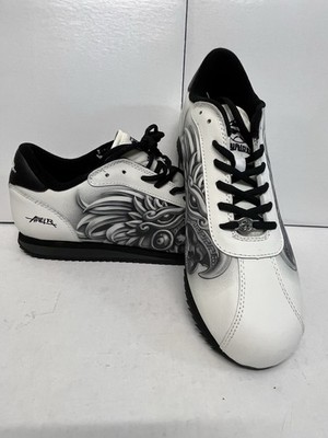 Vintage Abel R. size 9.5 Lowrider black/white O.G. Aztec shoe with defects.