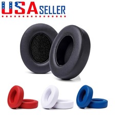 1 Pair Replacement Ear Pads For Beats By Dr.Dre Solo 2.0/3.0 Leather Red