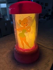 Tinker Bell Night Light Rotating Electric Spinning Motion Table Lamp Disney Swit