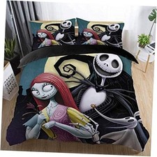 Duvet Cover Sets, Nightmare Christmas Jack and Sally Rose Decor Bedding Full