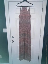 Viereck Womens V- Neck Sleeveless Maxi Dress Sz L NWOT