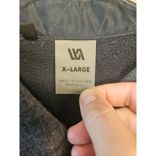 Vuori Mens Shirt Jacket Charcoal Gray Heather Herringbone Shacket XL RN104141 image 6