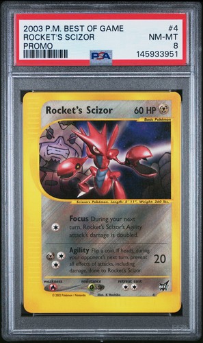 Rocket's Scizor graded PSA 8 for sale on eBay