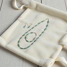 Devine Natural Turquoise Silver Jewellery Set