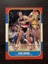Sam Bowie 1986-87 Fleer RC card #13- Portland Trailblazers