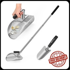 Long Handle Sand Scoop with Shovel for Metal Detecting, Metal Detector at Beach,