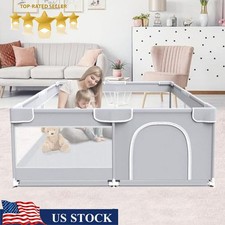 Baby Playpen Toddlers Playard Fence Indoor  Outdoor Safety 50  50  27 in