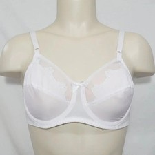 40C Bali 180 0180 Flower Underwire Bra White NEW WITH TAGS