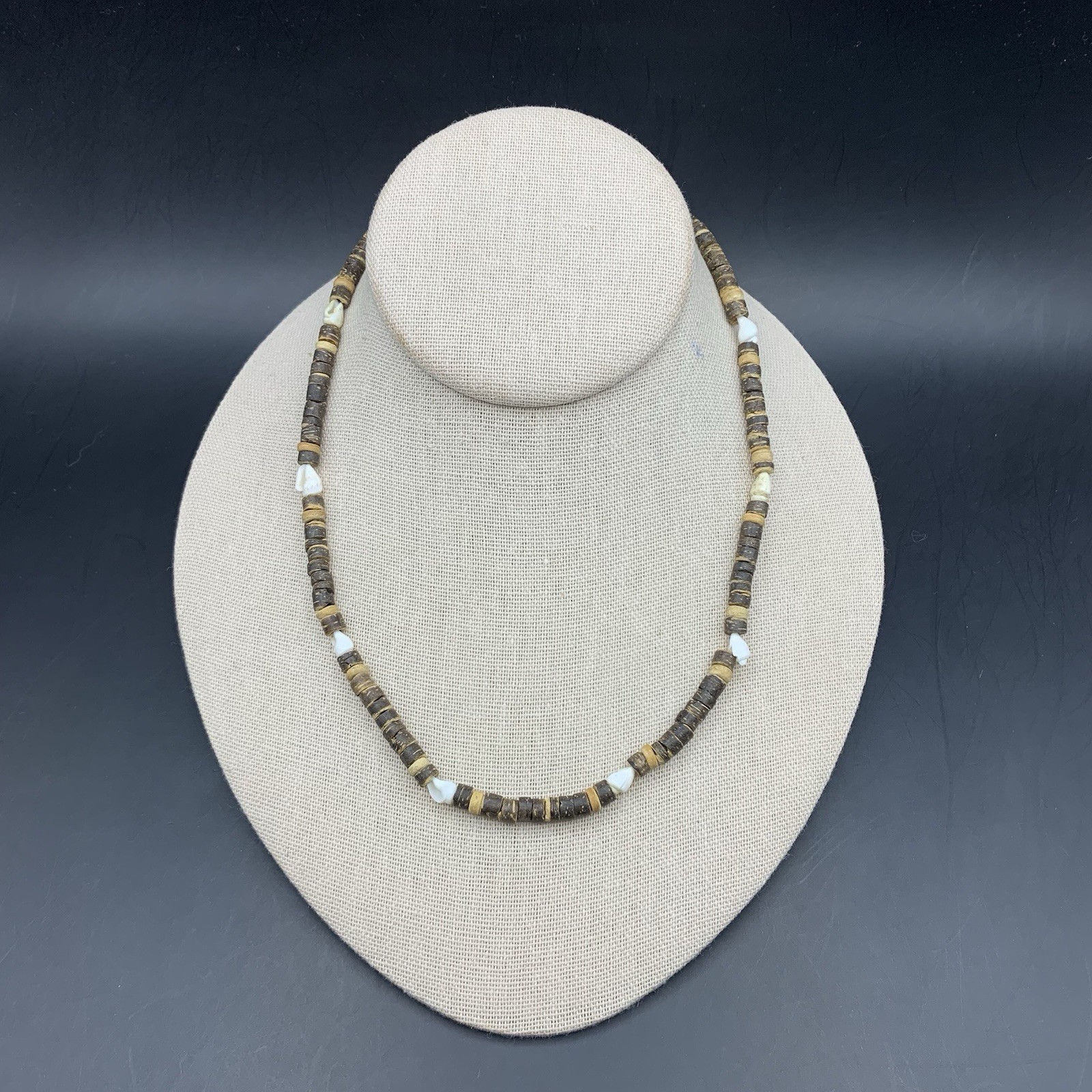 Coconut Shell Tiny Seashell Necklace Beach Boho S… - image 2