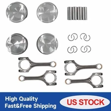 G4FJ 4x Engine Pistons Pin + Connecting Rod Set For 2011-19 Hyundai Kia 1.6T