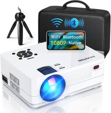 Full HD WiFi Bluetooth Projector Built in DVD Player, 12000LM 1080P Supported...