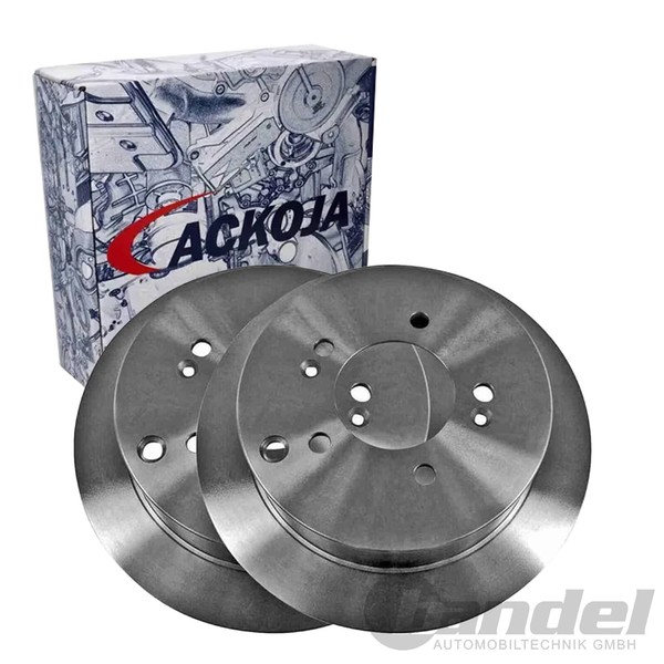 2X Ackoja Bremsscheiben 284Mm Voll Hinten Passend FüR Hyundai Highway IX35 Santa-image