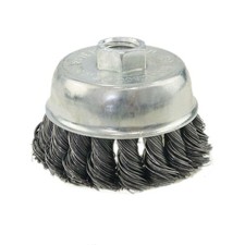140027 75mm Steel Wire Cup Brush Angle Griner Brush Zinc Plated Rust Removing