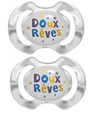 2 x B bisol Night Physiologic Silicon Soft Dummy For 6 Months Baby Brand New