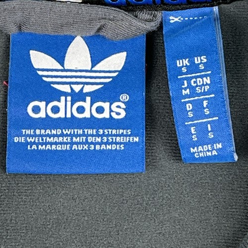 Adidas Track Jacket Men’s Small Gray Blue Pink Full Zip Athletic Warm up 90s - Picture 6 of 10
