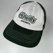 O'Reilly Auto Parts Hat Men's Adjustable Green White Baseball Cap Promo Logo
