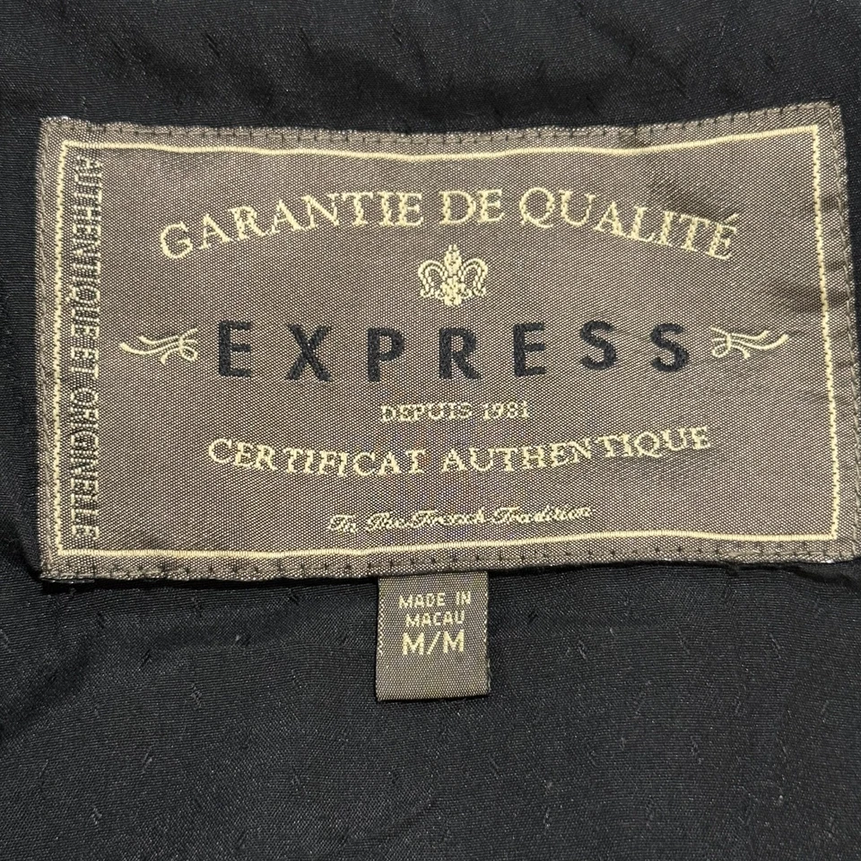 Sudadera con Capucha Express Para Hombre Mediana Negra Pana Cuarto Cremallera Anorak Canguro Bolsillo Foto 3 de 4