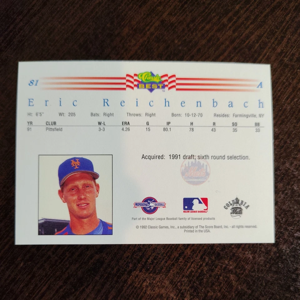 1992 Classic Best Minor League - Eric Reichenbach #81 & German Diaz #219 - Image 3 of 4