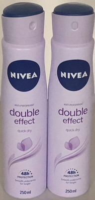 Nivea Double Effect Quick Dry 48 Hour Deodorant Spray, 8oz (250ml)