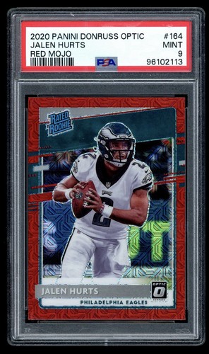 2020 Donruss Optic #164 Rated Rookie Jalen Hurts Red Mojo RC SP PSA 9 Mint