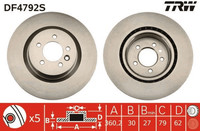 2X Bremsscheibe Vorderachse FüR Land Rover Discovery IV Range Sport I