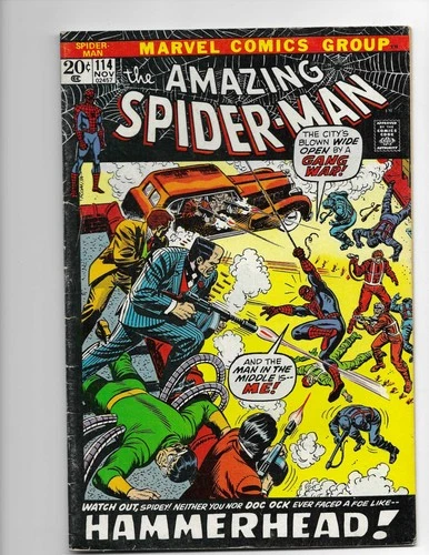 Amazing Spider-Man 114 1972 Marvel Comics VG+ 4.5 Hammerhead Doctor Octopus
