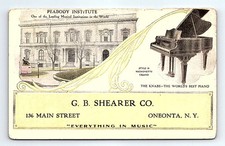 Antique Knabe Mignonette Grand Piano Advertising Postcard Oneonta New York