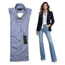 NWT Brunne Button Down Shirt DICKEY Compatible with VERONICA BEARD Blazer 00-14