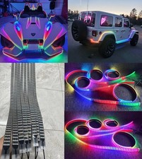 8PCS 2FT Brightest Dream Chasing Quad Row Strips Lights for Golf Cart Slingshot