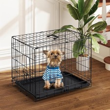 DUMOS 30 Inch Dog Crate Foldable Puppy Small Medium Kennel