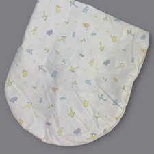 VTG Carter's John Lennon Bassinet Sheet White Pastel Animals Giraffe Real Love