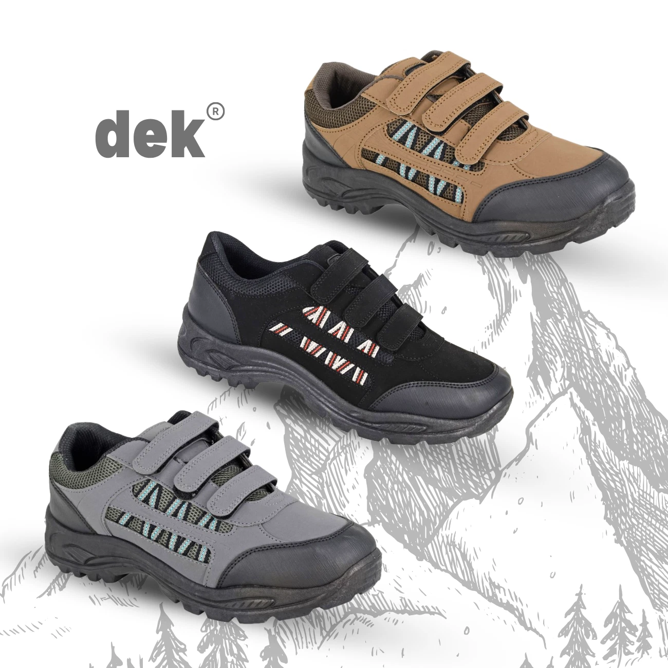 Mens Wide Hiking Shoes Trek & Trail Triple Strap Touch Fasten Walking Boys Kids
Opens in a new windo