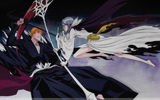 Anime bleach kurosaki ichigo kuchiki rukia girls Custom Gaming Mat Desk
