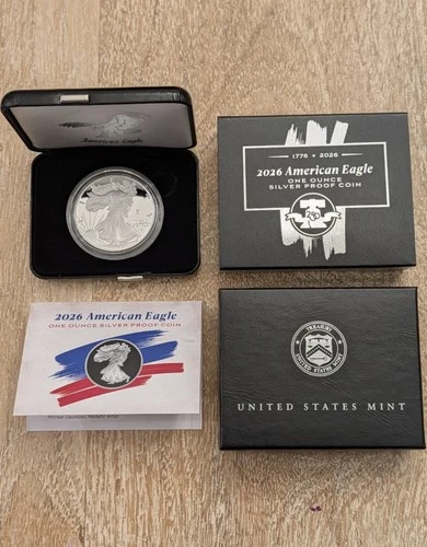 1776-2026 W Proof 1 Oz American Silver Eagle 250th Privy In Hand Free Shipping