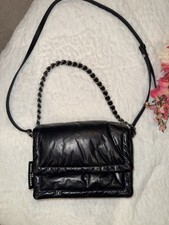 Marc Jacobs Black Puffy Leather Chain Shoulde...