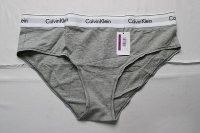 Calvin Klein Women's Modern Cotton Bikini Briefs JK5 Grey Heather Size 2XL NWT