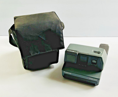 Vintage Polaroid Impulse 600 Instant Film Camera & Built-In Flash, Case Works