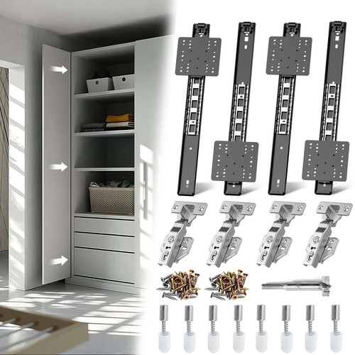 Pocket Door Slides, Pivot Door Slide Hardware Inset,Cabinet Pocket Door Hardw...