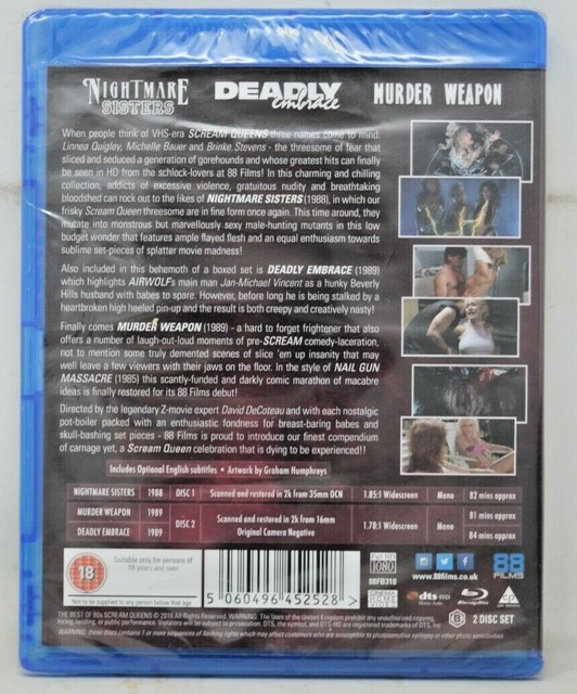 Best Of 80s Scream Queens Blu Ray