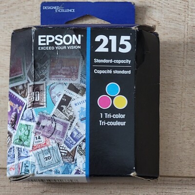 Epson 215 Tri-Color Ink Cartridge New Genuine WF-100 WF-110 EC-C110 EXP 1/23