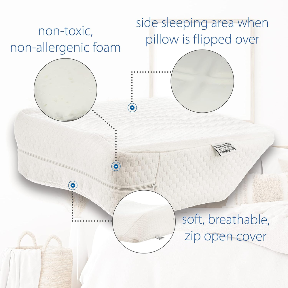 Firm Orthopedic Travel Pillow for Petite Neck Support